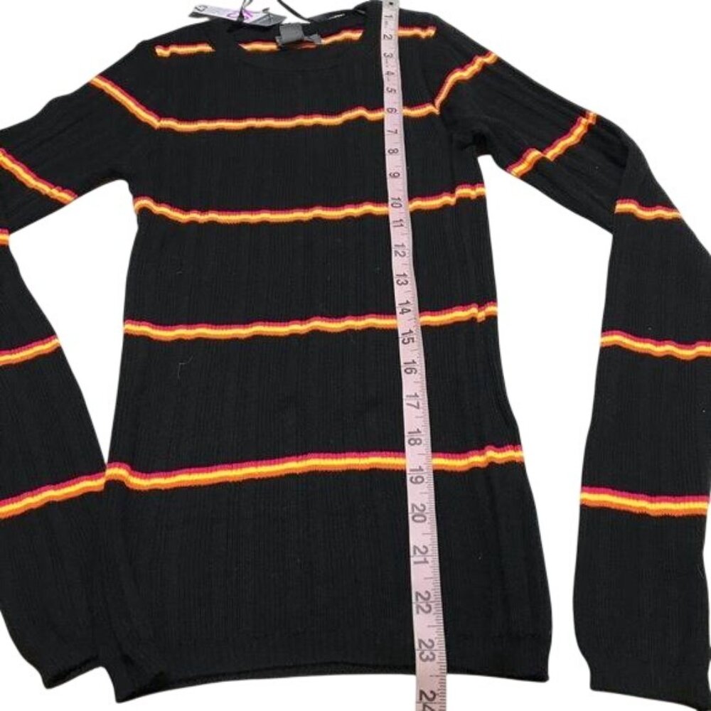 Primark Knit Sweater Black Striped Juniors Teen  Size 2 XS New - Picture 10 of 13